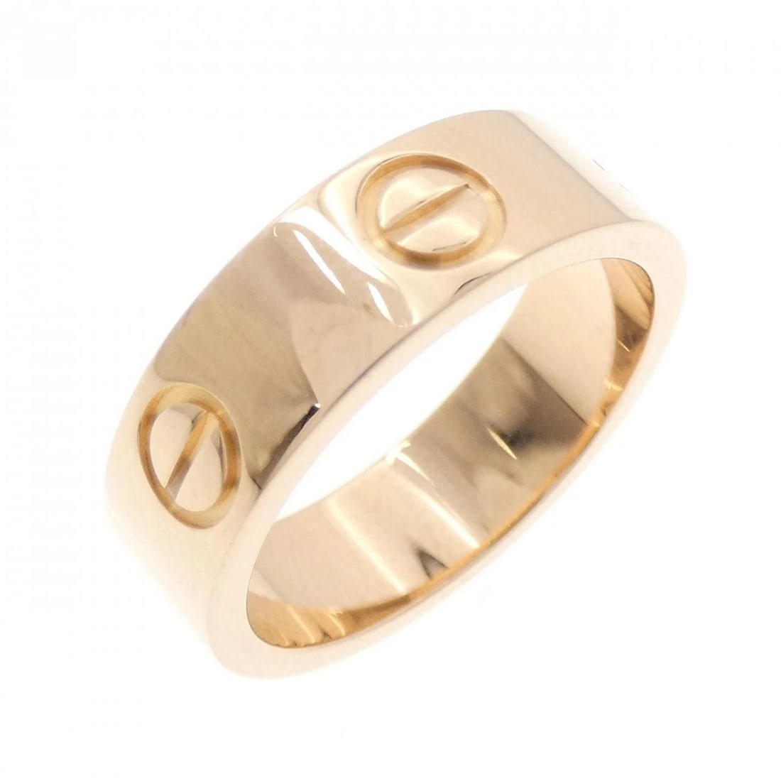 CARTIER LOVE RING: Cartier Love Ring Brand: Cartier Type: Ring Material: 750 Pink Gold Color: Pink Gold Size: 5.5 (US size) Accessories: None Accessories Notice: When purchasing pre-owned goods, please refer to