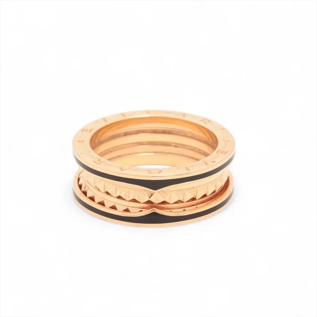 BVLGARI B.ZERO 1 LOCK RING 750 (PG) × CERAMIC: Bvlgari B.Zero 1 Lock Ring 750 (PG) × ceramic Brand: Bvlgari Type: Ring Material: none Color: 750 (PG) × ceramic Size: 7.75 - 8 US Accessories: None Accessories Notice: When purchasing pre