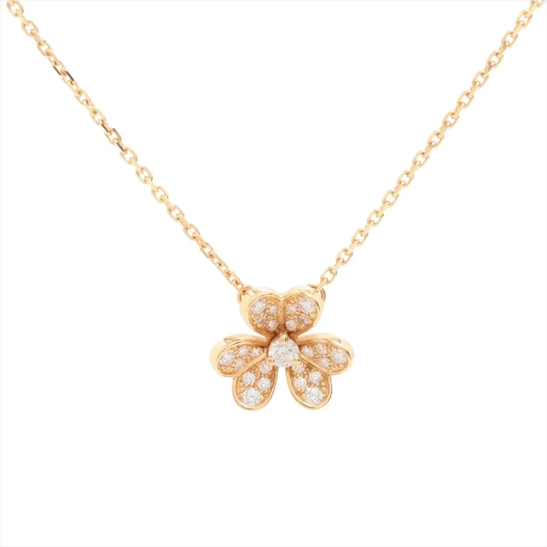 VAN CLEEF & ARPELS FRIVOLE MINI DIAMOND NECKLACE 750(YG): Van Cleef & Arpels Frivole Mini diamond Necklace 750(YG) Brand: Van Cleef & Arpels Type: Necklace Material: none Main Stone Natural Color: 750(YG) Size: Chain length:40.5 Accessories: None