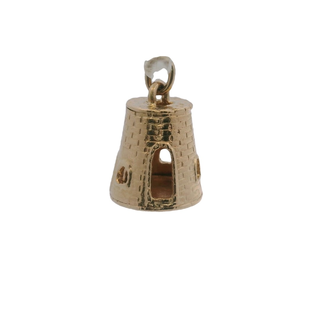 ENGLISH CASTLE TOWER TURRET 14K YELLOW GOLD CHARM PENDANT (1 of 4)