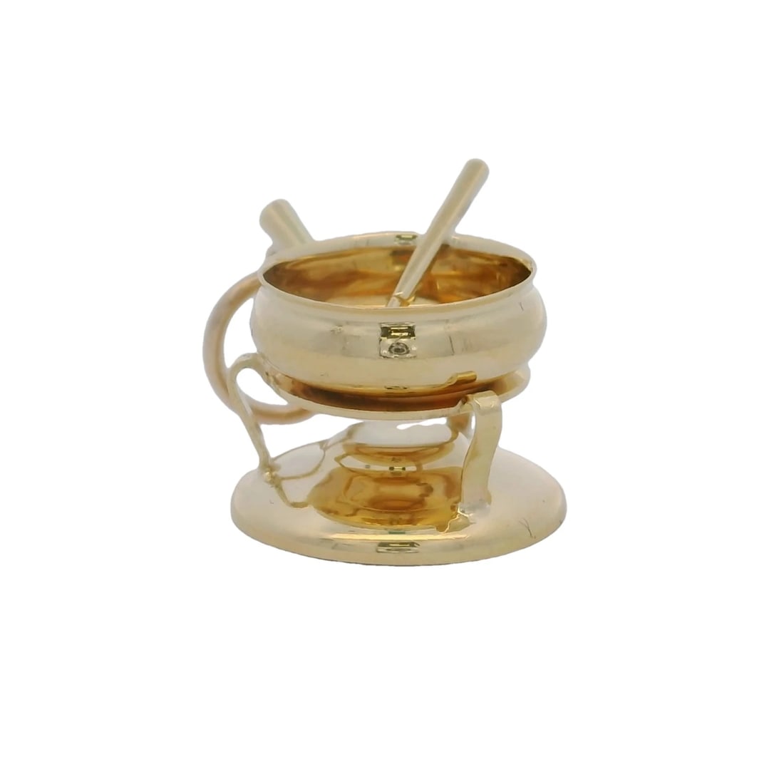 VINTAGE SOLID 18KT 750 YELLOW GOLD DANGLE CHARM - 6