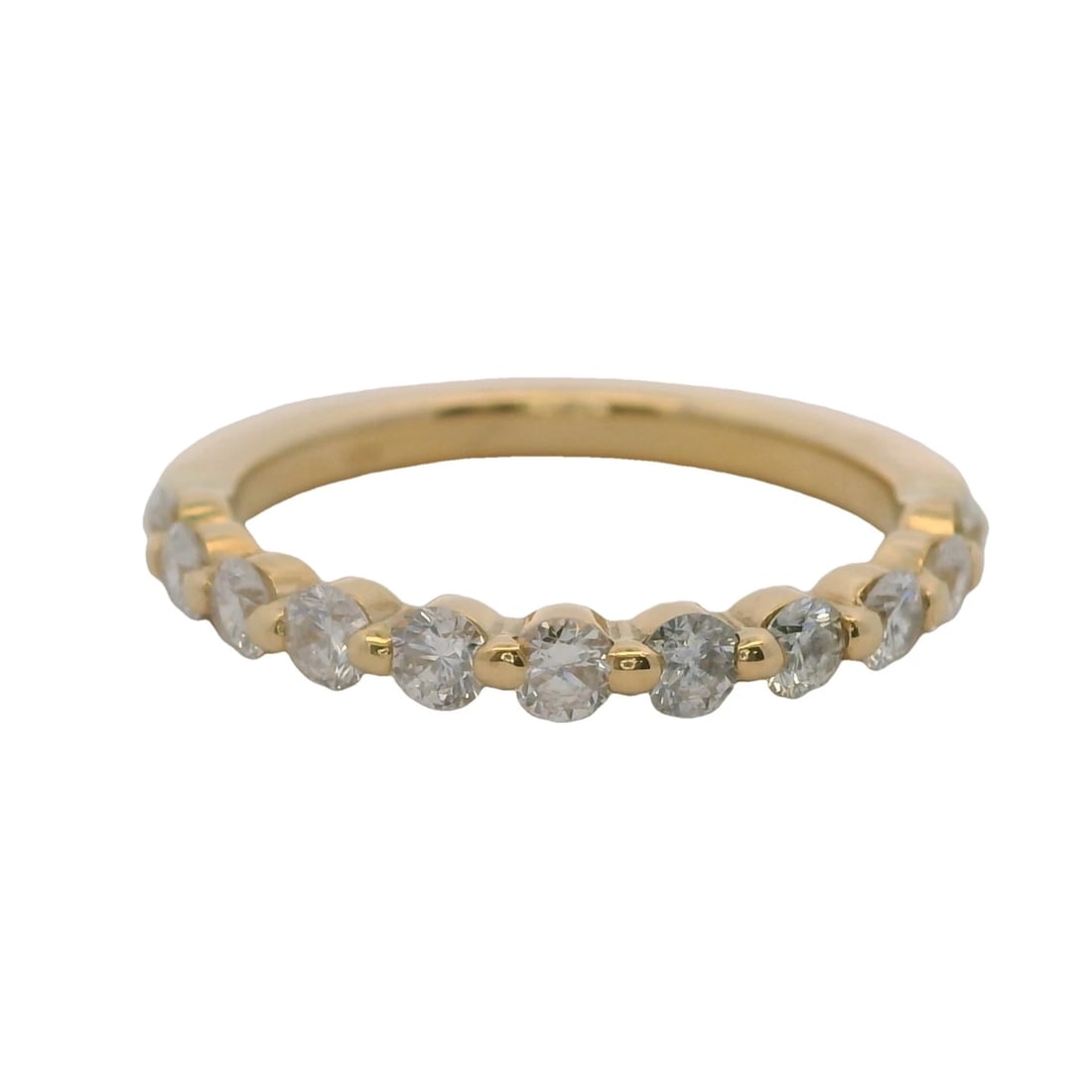 TENSION DIAMOND HALF-ETERNITY WEDDING BAND RING YELLOW GOLD (1 of 5)