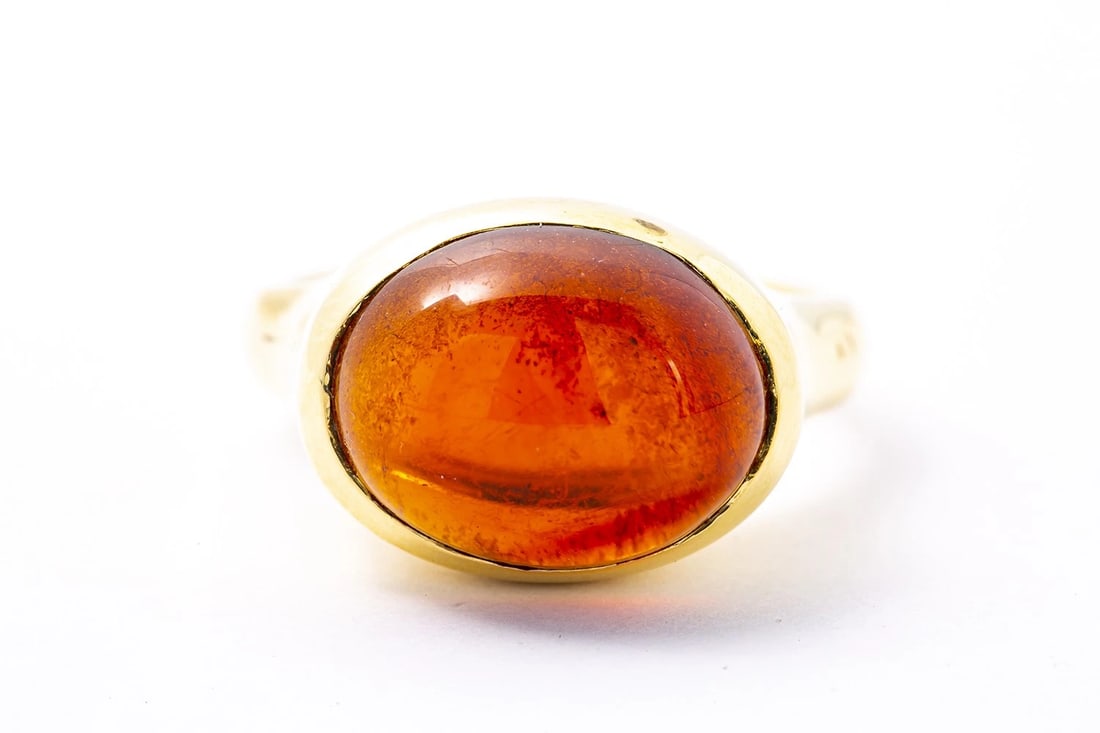 IPPOLITA SCULTURA CARNELIAN SOLITAIRE 18K 750 YELLOW GOLD RING (1 of 4)