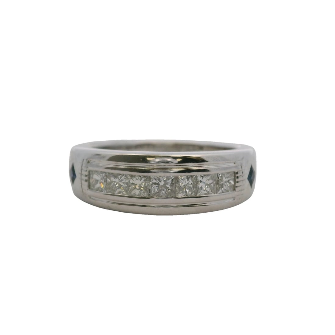 VERA WANG LOVE CUT DIAMOND CHANNEL SET BAND RING SAPPHIRES (1 of 7)