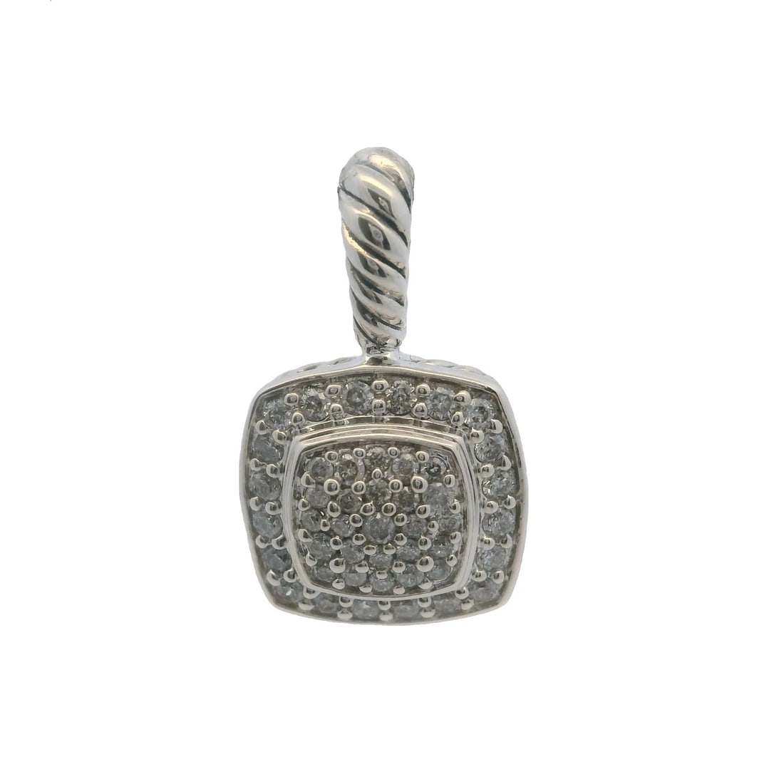DAVID YURMAN 925 SILVER PETITE ALBION CABLE PAVE PENDANT (1 of 2)