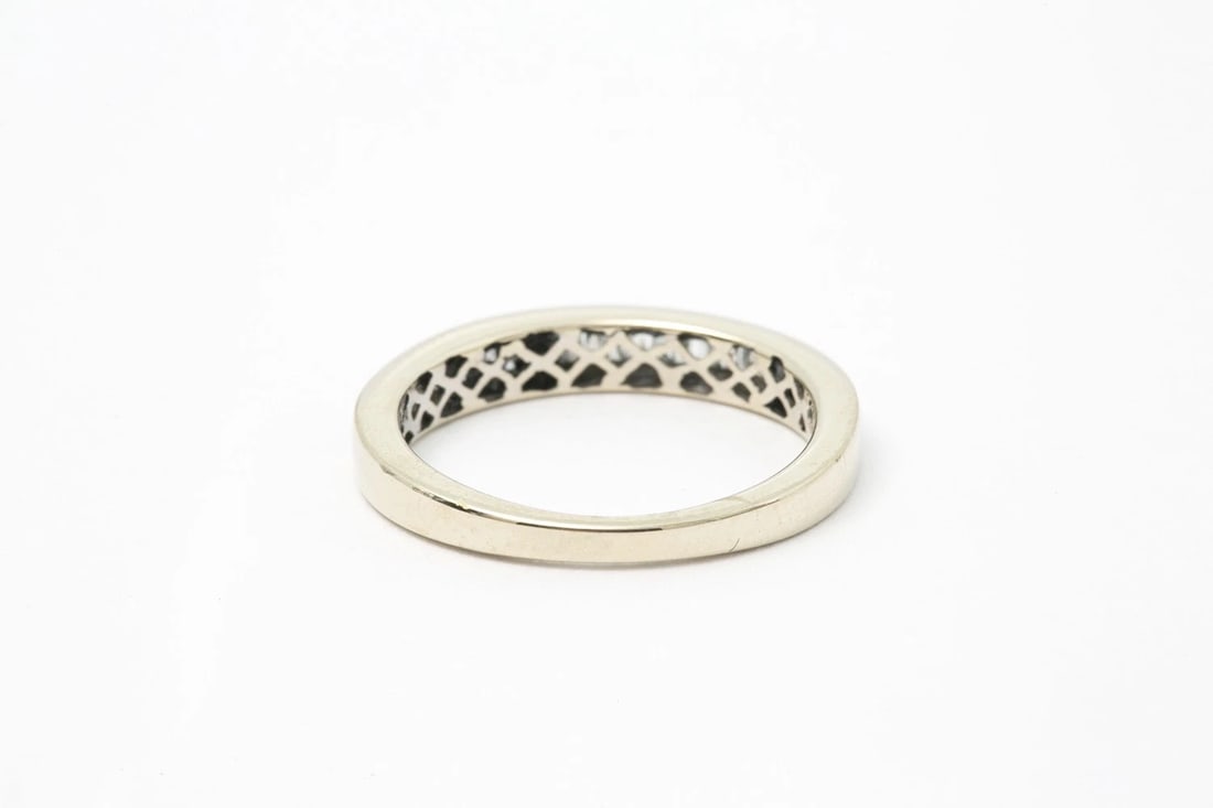 DIAMOND BAUGETTE STACKABLE WEDDING BAND RING - 4