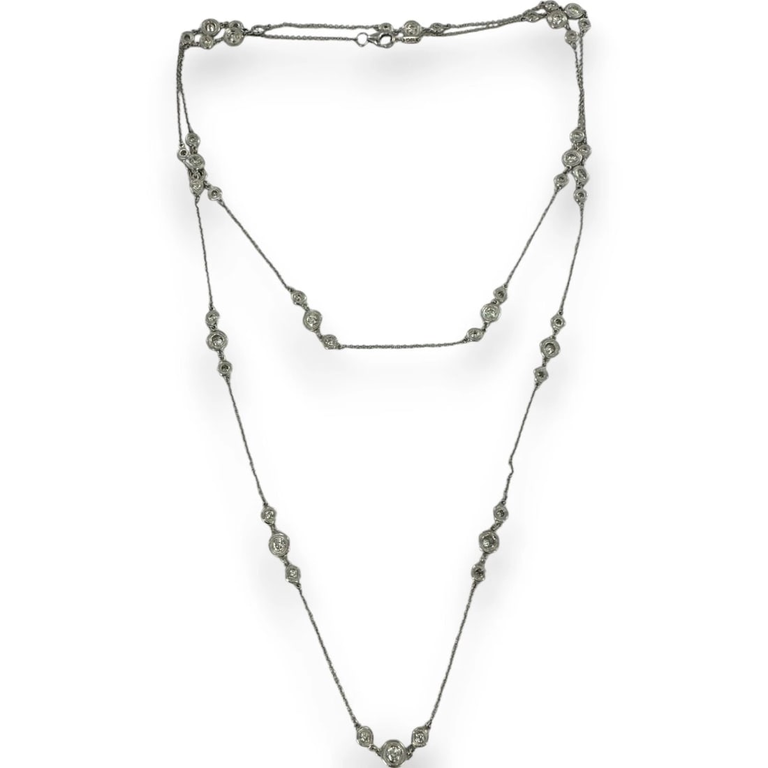 BENY SOFER 14KT WHITE GOLD DIAMOND CHAIN NECKLACE: Beny Sofer 14kt White Gold Diamond Chain Necklace Brand: Sofer Type: Necklace Material: White Main Stone Natural Color: White Gold 14k Size: Length of Chain - 36" Width of Chain - 5.5mm" 