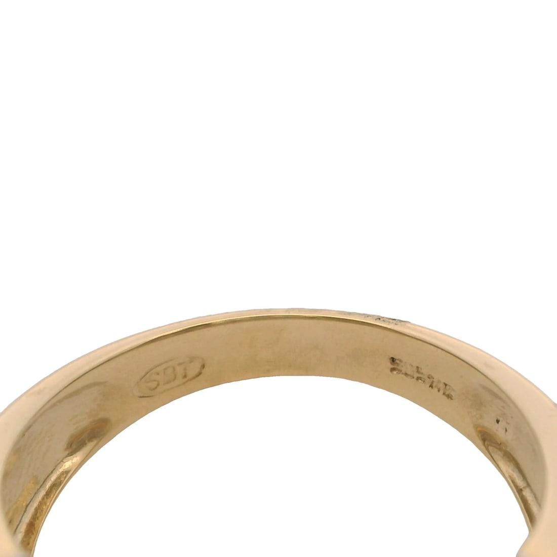 SBT SOLID AND BEZEL SET DIAMOND 3-ROW BUBBLE RING - 7