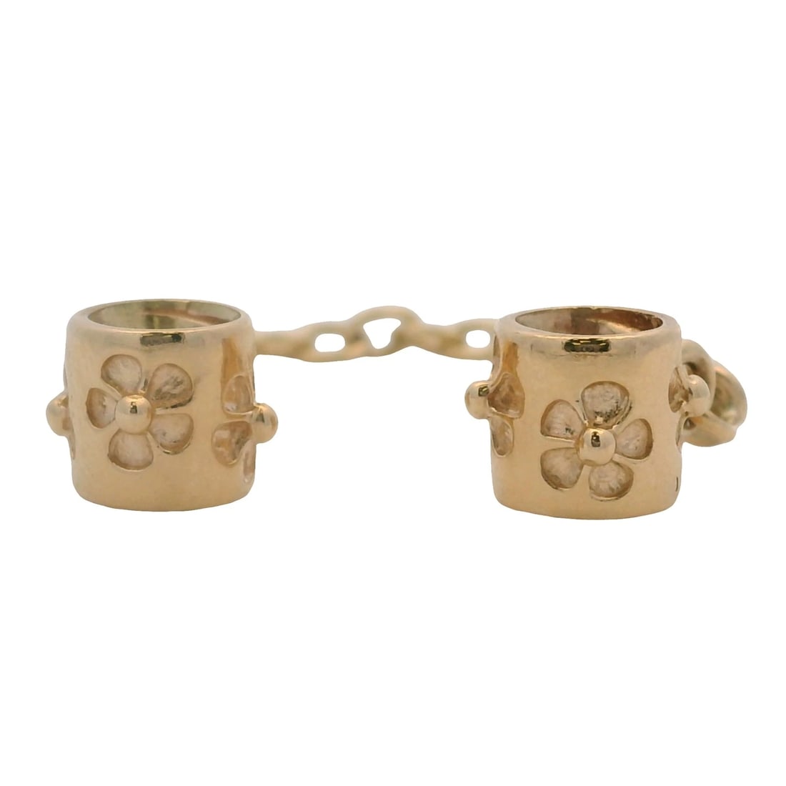 PANDORA RETIRED SOLID 14KT YELLOW GOLD CHAIN SLIDER CHARM (1 of 5)