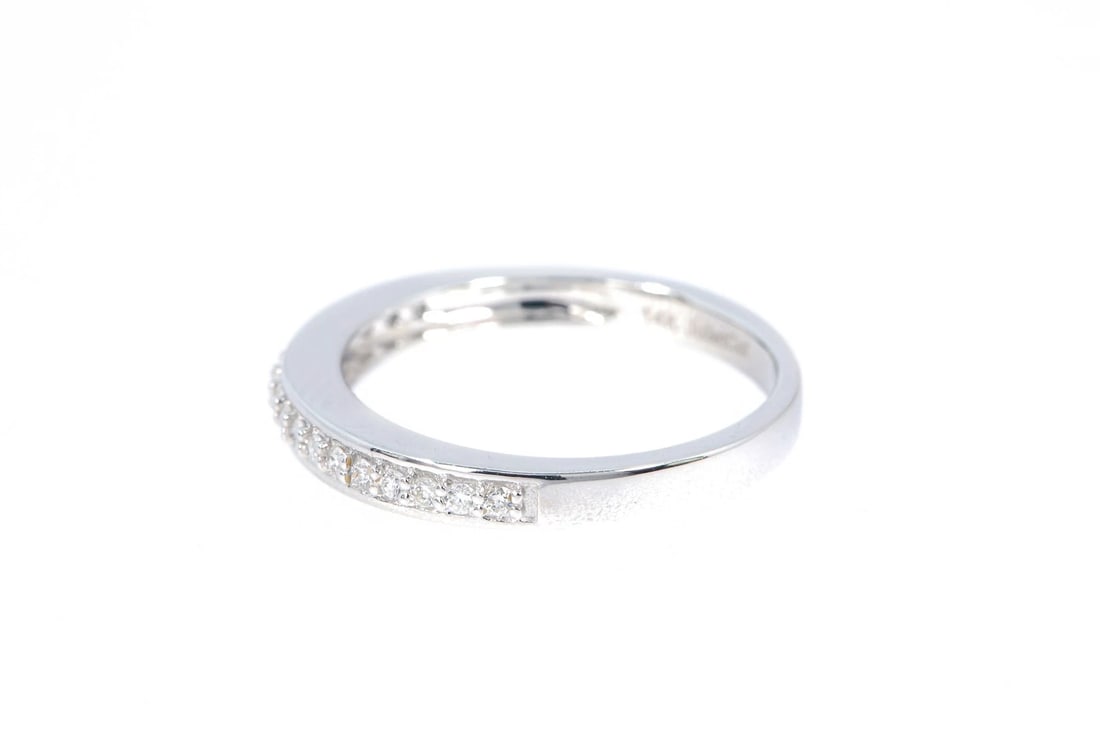 STACKABLE DIAMOND PAVE WEDDING BAND RING - 3