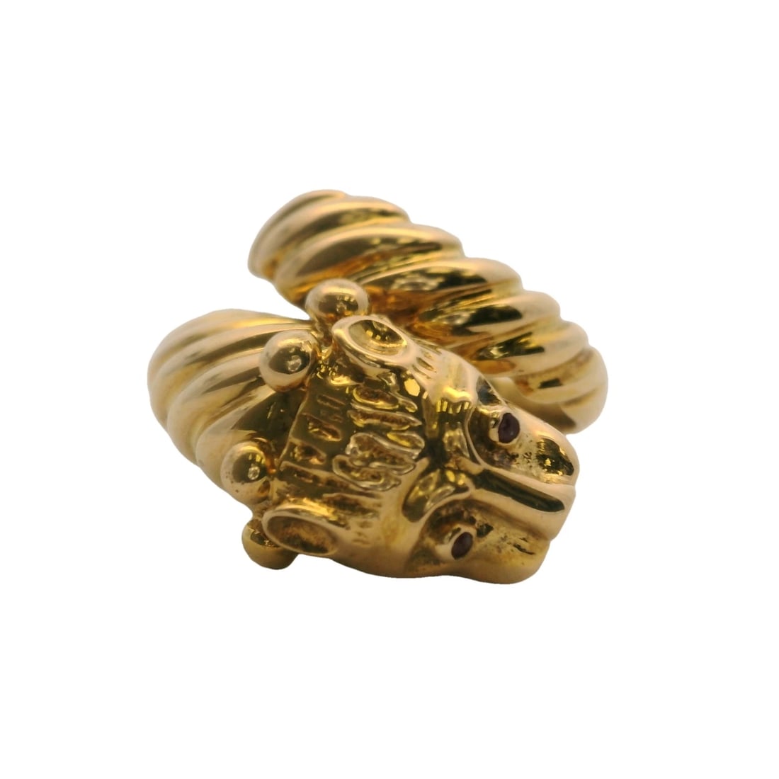 VINTAGE ZOLOTAS GREECE 18KT YELLOW GOLD LION HEAD RARE BYPASS RING: Vintage Zolotas Greece 18kt Yellow Gold Lion Head Rare Bypass Ring Brand: Zolotas Type: Ring Material: Yellow Color: Yellow Gold 18k Size: 5.75 US Accessories: None Accessories Notice: When