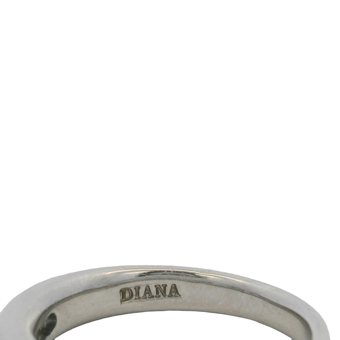 DIANA SOLID PLATINUM DIAMOND WEDDING STACKABLE BAND RING - 5
