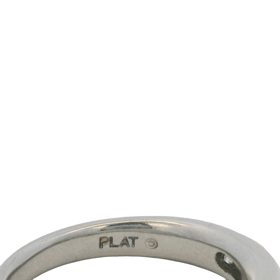 DIANA SOLID PLATINUM DIAMOND WEDDING STACKABLE BAND RING - 6