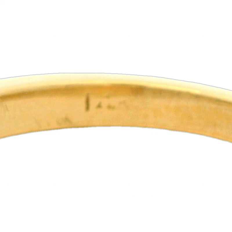 STRAIGHT BAUGETTE TWO TONE STACKABLE WEDDING BAND RING - 6