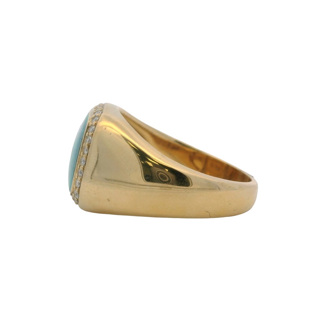 KABANA SOLID 18KT 750 YELLOW GOLD DIAMOND STATEMENT RING - 2