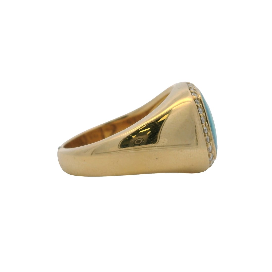 KABANA SOLID 18KT 750 YELLOW GOLD DIAMOND STATEMENT RING - 3