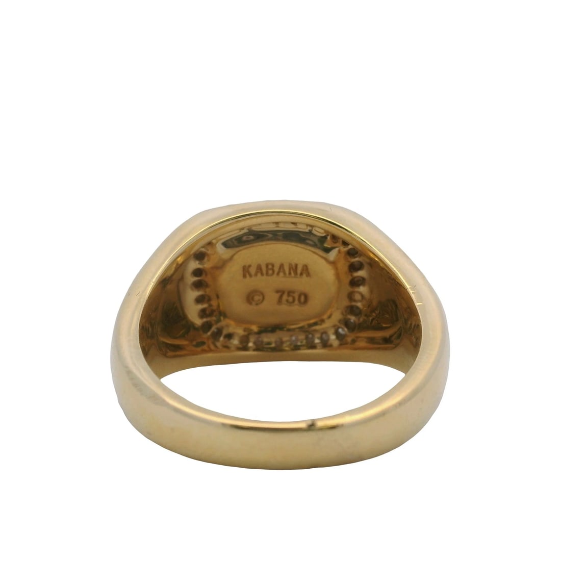 KABANA SOLID 18KT 750 YELLOW GOLD DIAMOND STATEMENT RING - 4