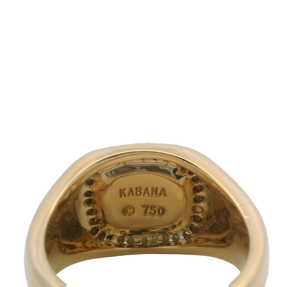 KABANA SOLID 18KT 750 YELLOW GOLD DIAMOND STATEMENT RING - 5