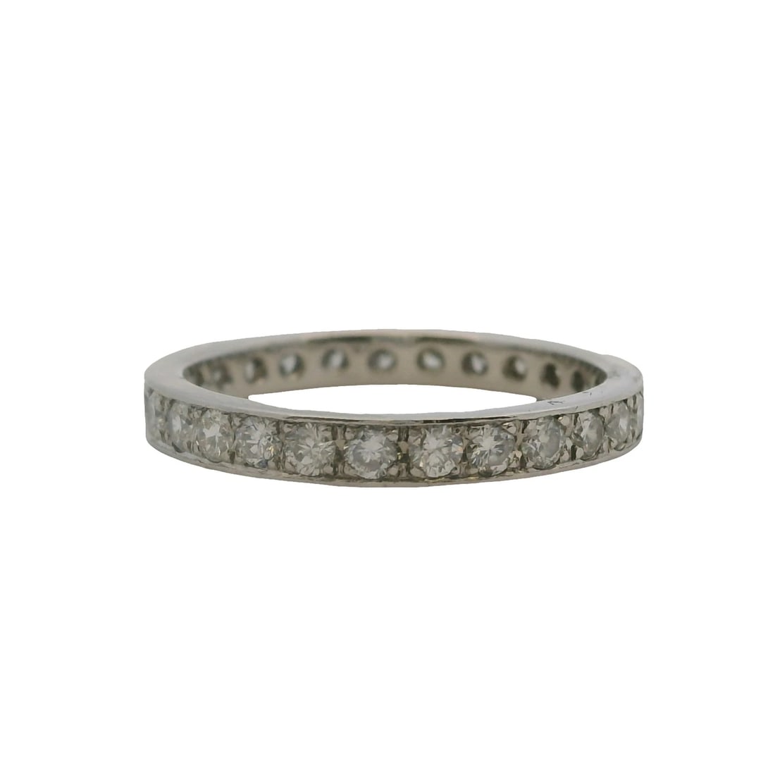 VINTAGE SOLID 950 PLATINUM AND DIAMOND BAND RING: Vintage Solid 950 Platinum and Diamond Band Ring Brand: Unbranded Type: Ring Material: Platinum Main Stone Natural Color: Platinum 950 Size: 5.25 US Accessories: None Accessories Notice: When