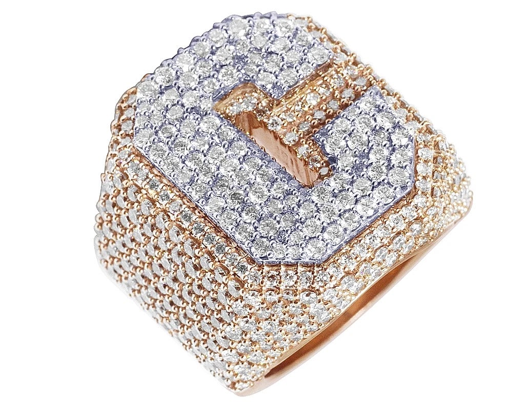 C INITIAL DIAMOND RING 10K ROSE GOLD: C Initial Diamond Ring 10k Rose Gold Brand: None Type: Ring Material: Metal Multi-Tone Gold Main Stone Natural Color: None Size: 9 US Accessories: None Accessories Notice: When purchasing