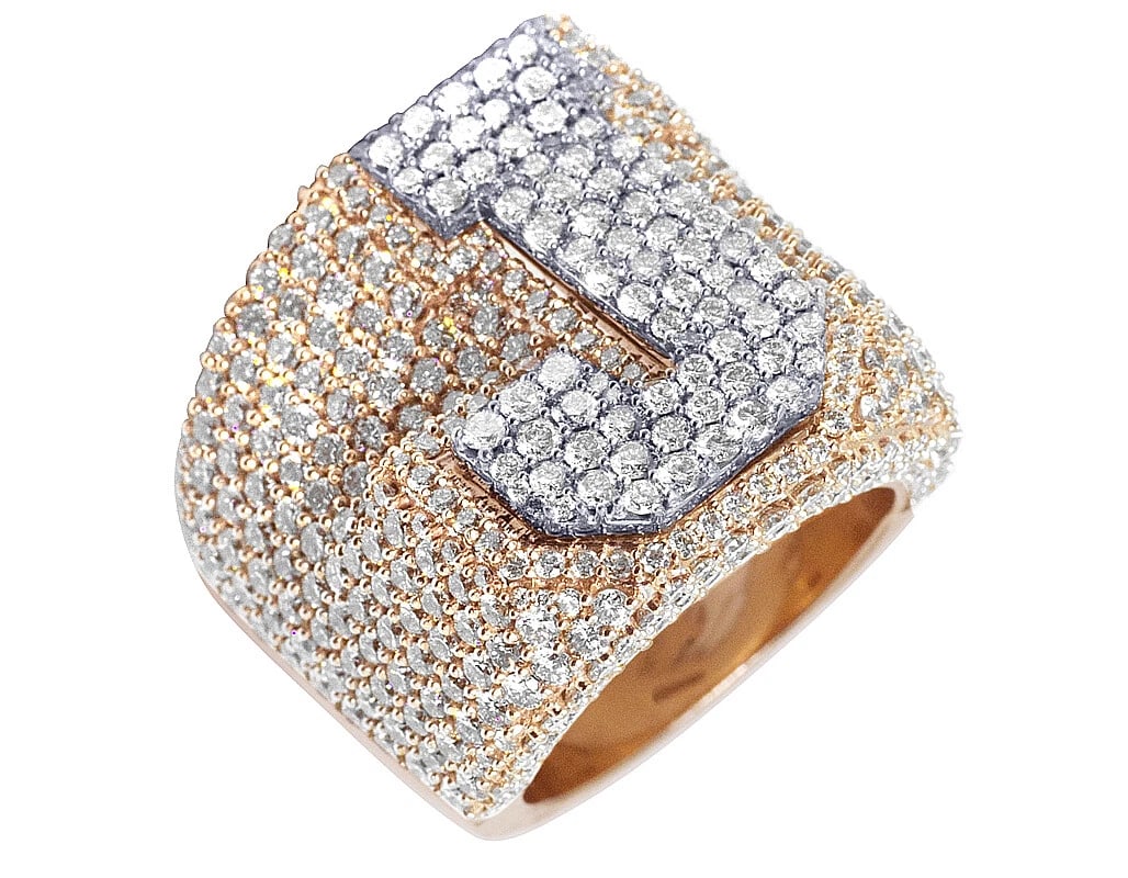 REAL DIAMOND RING 10K ROSE GOLD (1 of 4)