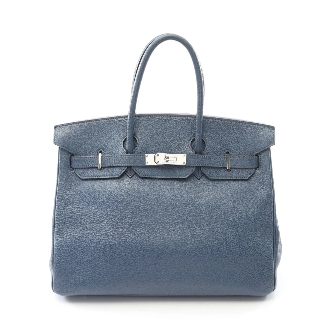 HERMES BIRKIN 35 HANDBAG FJORD LEATHER BLUE SILVER HANDBAG: HERMES Birkin 35 Handbag Fjord Leather Blue Silver Handbag Brand: HERMES Type: Handbag Material: Exterior MaterialLeather Color: Exterior Color Blue Size: Dimensions: WW (top): 33cm / W (bottom):