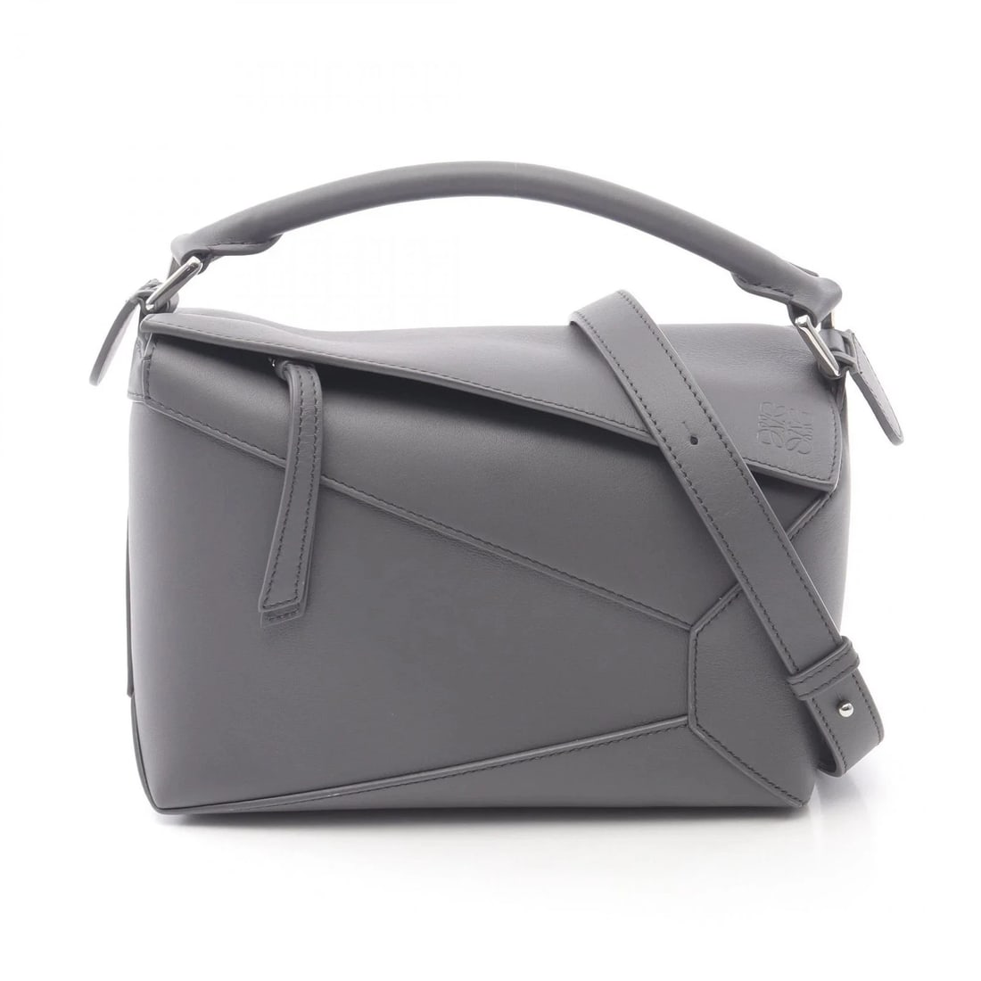 LOEWE PUZZLE BAG ESPRESSO SMALL HANDBAG LEATHER GRAY HANDBAG (1 of 3)