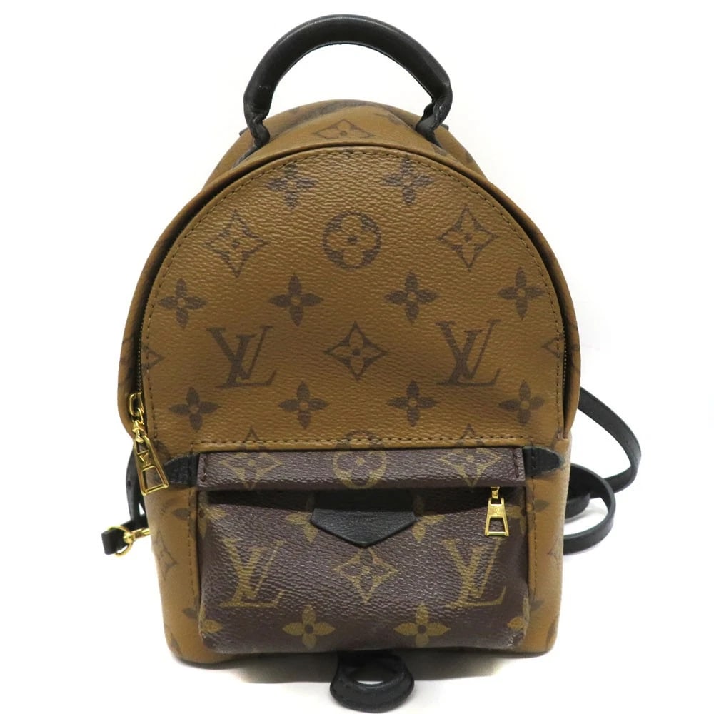 LOUIS VUITTON PALM SPRINGS BACKPACK MINI MONOGRAM REVERSE BROWN HANDBAG (1 of 12)