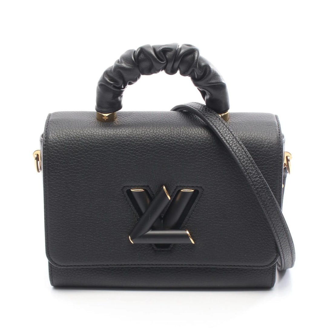 LOUIS VUITTON TWIST MM NOIR HANDBAG TAURILLON LEATHER BLACK HANDBAG: LOUIS VUITTON Twist MM Noir Handbag Taurillon Leather Black Handbag Brand: LOUIS VUITTON Type: Handbag Material: Exterior MaterialLeather Color: Exterior Color Black Size: Dimensions: WW (top): 23