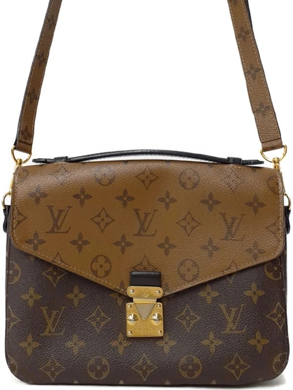 LOUIS VUITTON MONOGRAM REVERSE POCHETTE METIS BAG 2-WAY BAG: LOUIS VUITTON Monogram Reverse Pochette Metis Bag 2-Way Bag Brand: Louis Vuitton Type: 2-Way Bag Material: Exterior MaterialMonogram Reverse Canvas x Monogram Canvas Color: Exterior Color Black Si