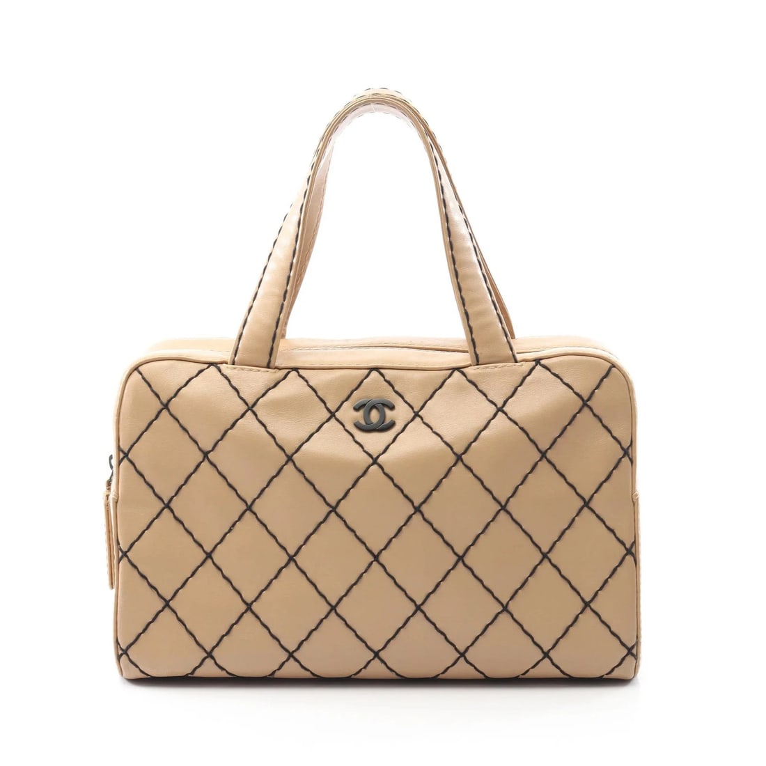 CHANEL WILD STITCH HANDBAG TOTE BAG LEATHER BEIGE TOTE BAG: CHANEL Wild Stitch Handbag Tote Bag Leather Beige Tote Bag Brand: CHANEL Type: Tote Bag Material: Exterior MaterialLeather Color: Exterior Color Beige Size: Dimensions: WW (top): 31cm / W (bottom)