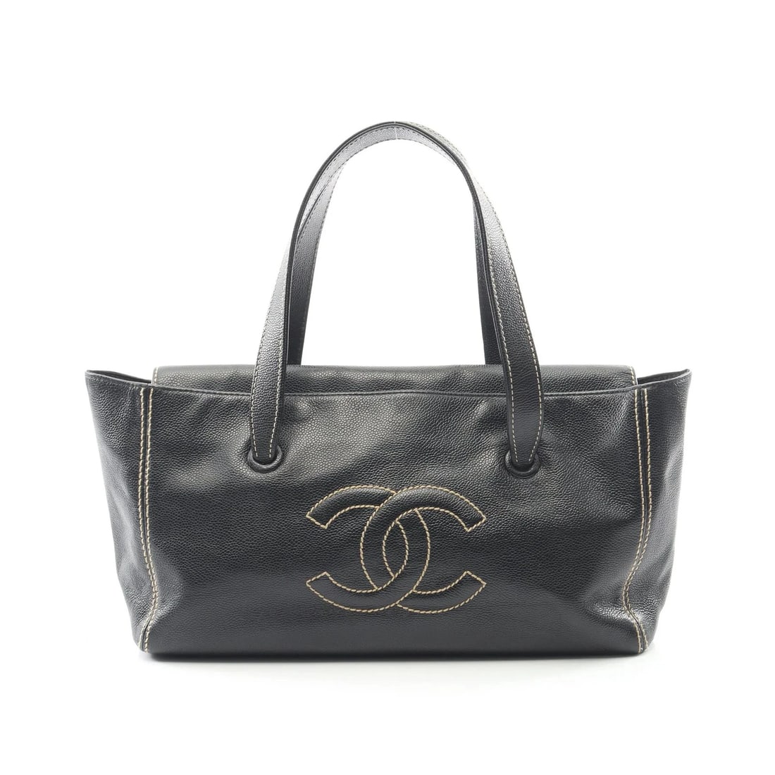 CHANEL COCO MARK HANDBAG TOTE BAG CAVIAR LEATHER TOTE BAG: CHANEL Coco Mark Handbag Tote Bag Caviar Leather Tote Bag Brand: CHANEL Type: Tote Bag Material: Exterior MaterialCaviar skin Color: Exterior Color Black Size: Dimensions: WW (top): 43cm / W (bott