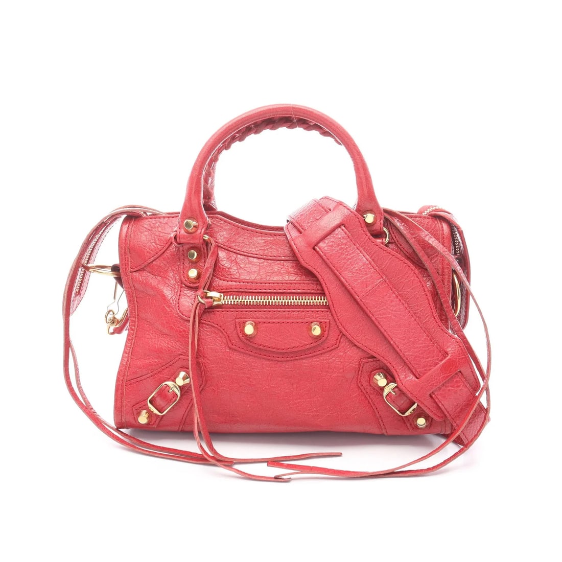 BALENCIAGA CLASSIC MINI CITY HANDBAG LEATHER HANDBAG: BALENCIAGA Classic Mini City Handbag Leather Handbag Brand: BALENCIAGA Type: Handbag Material: Exterior MaterialLeather Color: Exterior Color Red Size: Dimensions: WW (top): 23cm / W (bottom): 24c