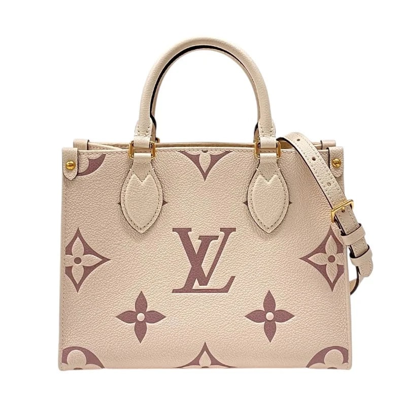 LOUIS VUITTON ONTHEGO PM BICOLOR MONOGRAM EMPREINTE HANDBAG HANDBAG: LOUIS VUITTON OnTheGo PM Bicolor Monogram Empreinte Handbag Handbag Brand: LOUIS VUITTON Type: Handbag Material: Exterior MaterialTwo-tone Monogram Empreinte leather Color: Exterior Color Crème x
