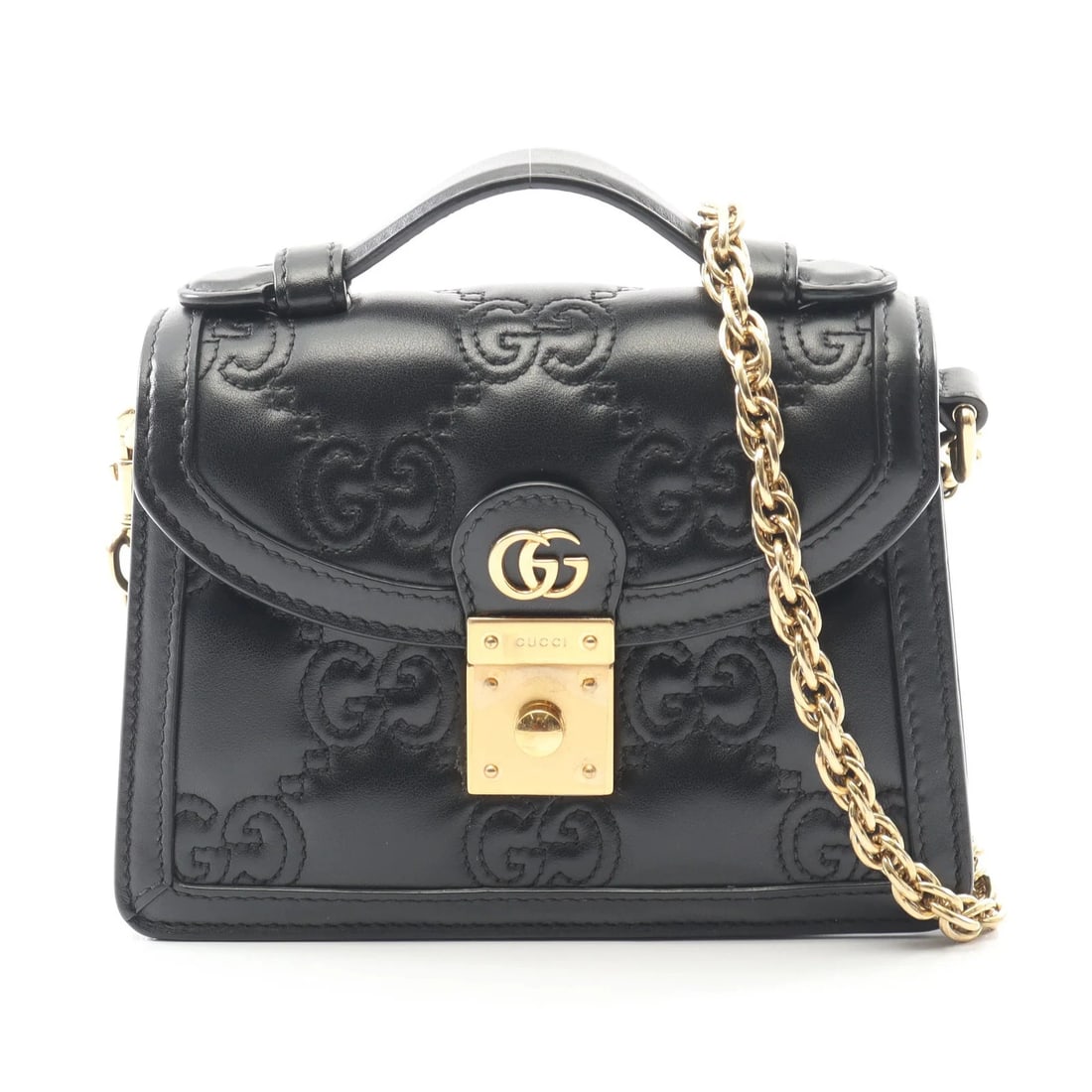 GUCCI GG MARMONT CHAIN SHOULDER BAG LEATHER BLACK SHOULDER BAG: GUCCI GG Marmont Chain Shoulder Bag Leather Black Shoulder Bag Brand: GUCCI Type: Shoulder Bag Material: Exterior MaterialLeather Color: Exterior Color Black Size: Dimensions: WW (top): 16cm / W (