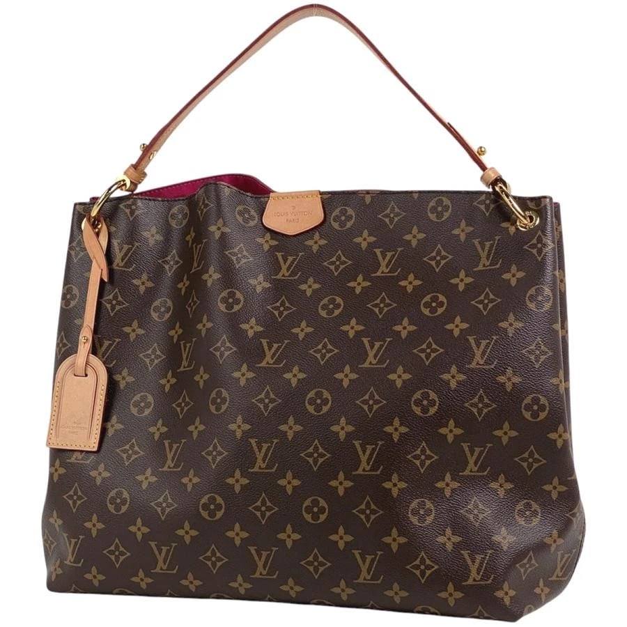 LOUIS VUITTON GRACEFUL MM SHOULDER BAG MONOGRAM BROWN SHOULDER BAG: Louis Vuitton Graceful MM Shoulder Bag Monogram Brown Shoulder Bag Brand: Louis Vuitton Type: Shoulder Bag Material: Exterior MaterialMonogram Color: Exterior Color Brown Pivoine (Pink) Size: