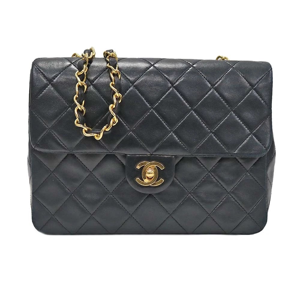 CHANEL CHAIN SHOULDER BAG LEATHER BLACK HANDBAG: Chanel Chain Shoulder Bag Leather Black Handbag Brand: CHANEL Type: Handbag Material: Exterior Materialleather Color: Exterior Color black Size: Dimensions: WW20cm × HH15cm × DD6.5cm 
