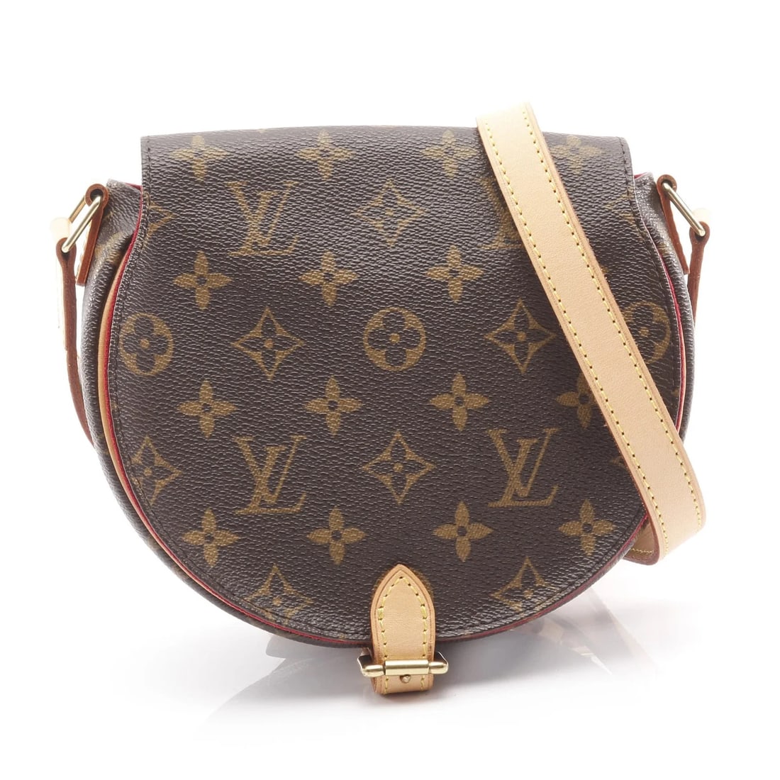 LOUIS VUITTON TAMBOUR MONOGRAM SHOULDER BAG SHOULDER BAG: LOUIS VUITTON Tambour Monogram Shoulder Bag Shoulder Bag Brand: LOUIS VUITTON Type: Shoulder Bag Material: Exterior MaterialPVC Leather Color: Exterior Color Brown Size: Dimensions: WW (top): 15.5