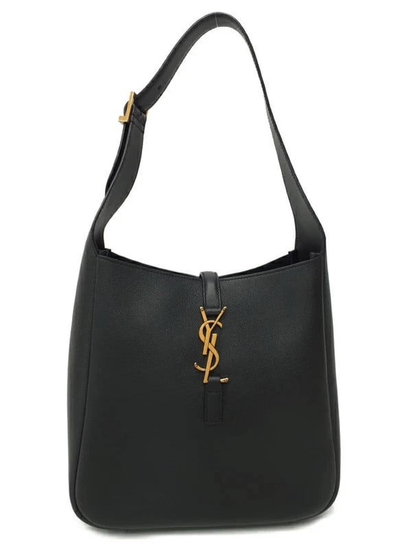 SAINT LAURENT SOFT SMALL SHOULDER BAG LEATHER BLACK SHOULDER BAG (1 of 5)