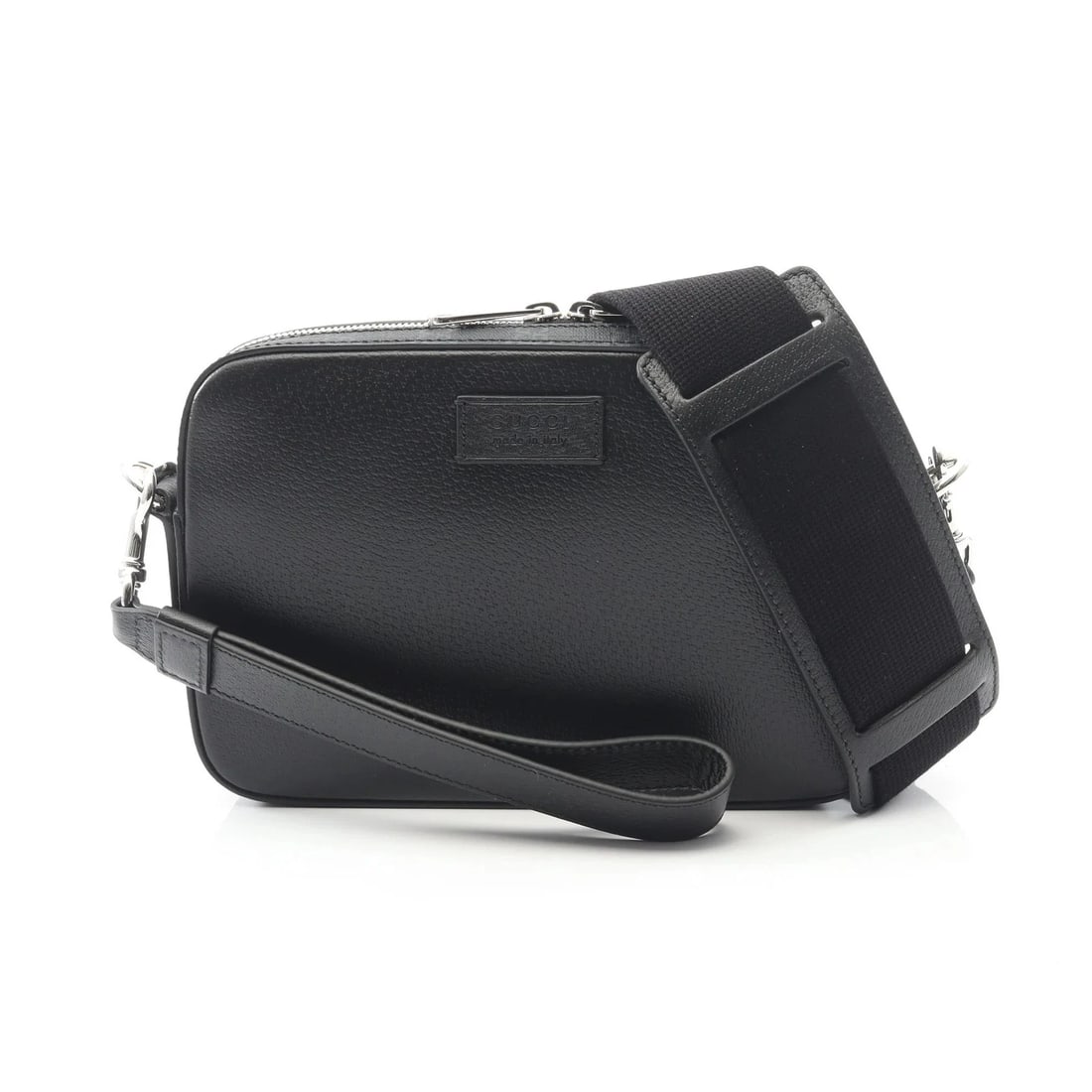GUCCI GG SMALL CROSSBODY BAG LEATHER PVC BLACK GOLD SHOULDER BAG: GUCCI GG Small Crossbody Bag Leather PVC Black Gold Shoulder Bag Brand: GUCCI Type: Shoulder Bag Material: Exterior MaterialLeather PVC Color: Exterior Color Black Size: Dimensions: WW (top): 23cm