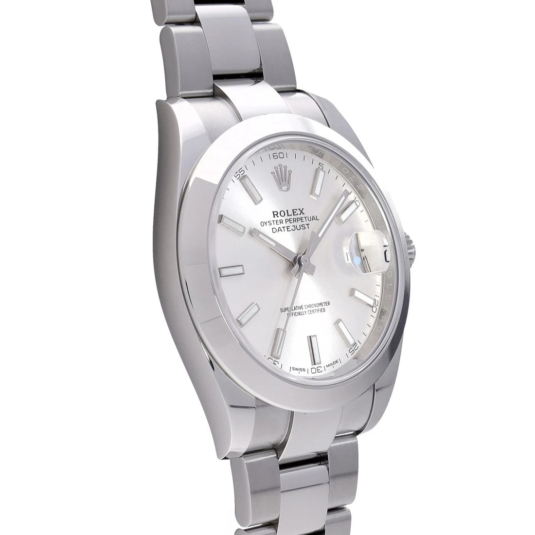 ROLEX DATEJUST SILVER WATCH - 3