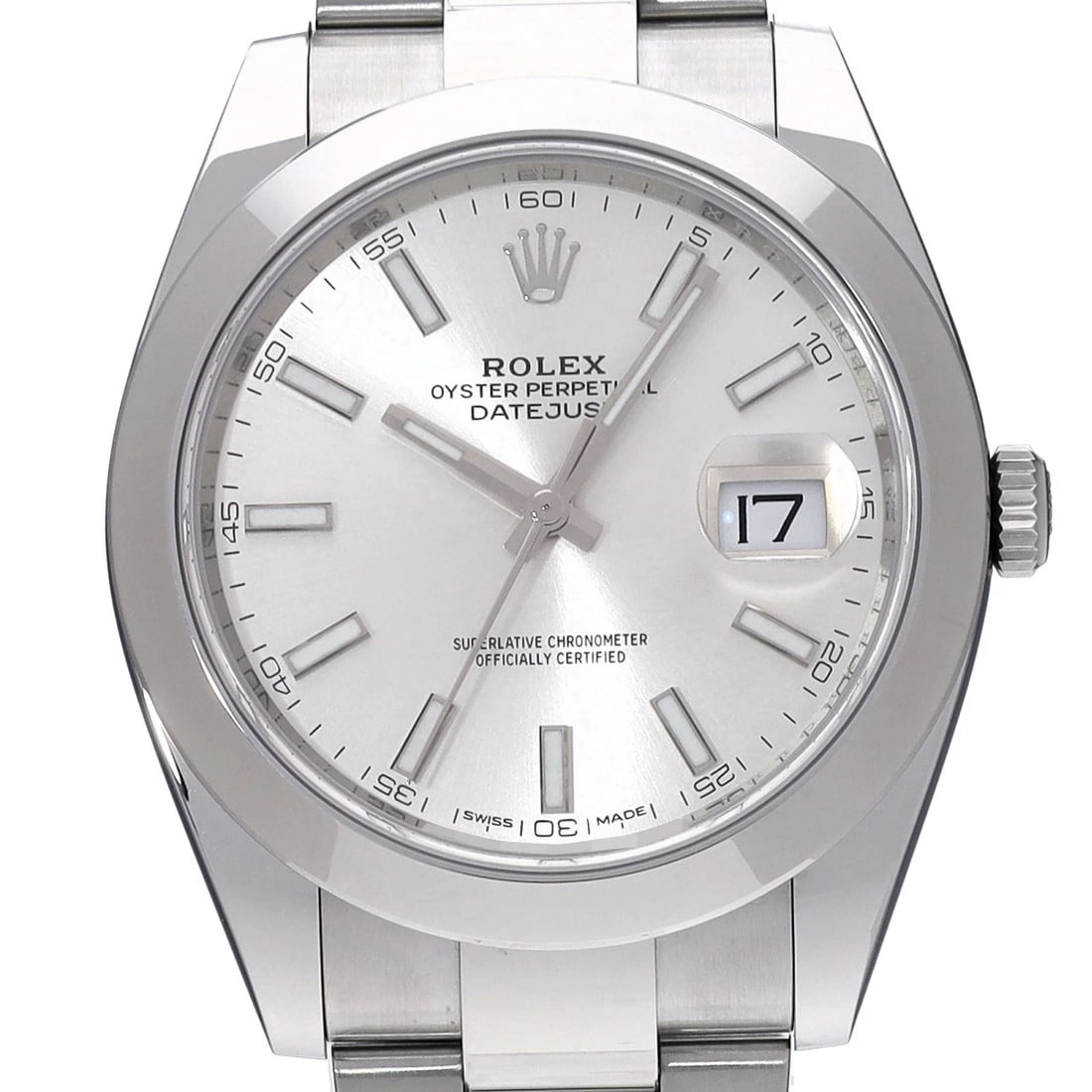 ROLEX DATEJUST SILVER WATCH - 5