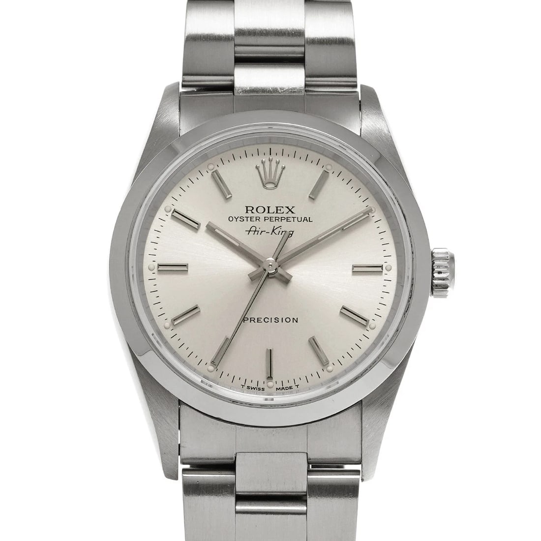 ROLEX AIR KING SILVER WATCH: ROLEX AiR King Silver WATCH Brand: ROLEX Type: Wristwatch Material: Band Material Stainless steel, Case Material Stainless steel Color: Dial Color Silver Size: Case H/about 34mm W/about 34mm D/abo