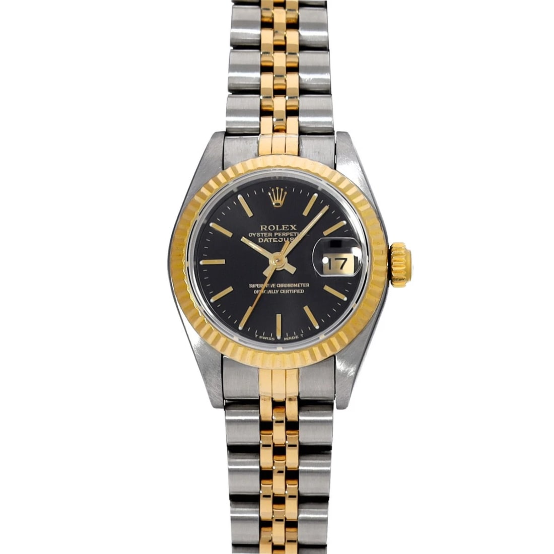 ROLEX DATEJUST BLACK WATCH (1 of 4)