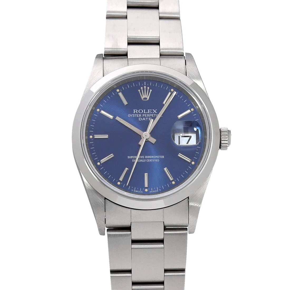 ROLEX OYSTER PERPETUAL BLUE WATCH (1 of 4)