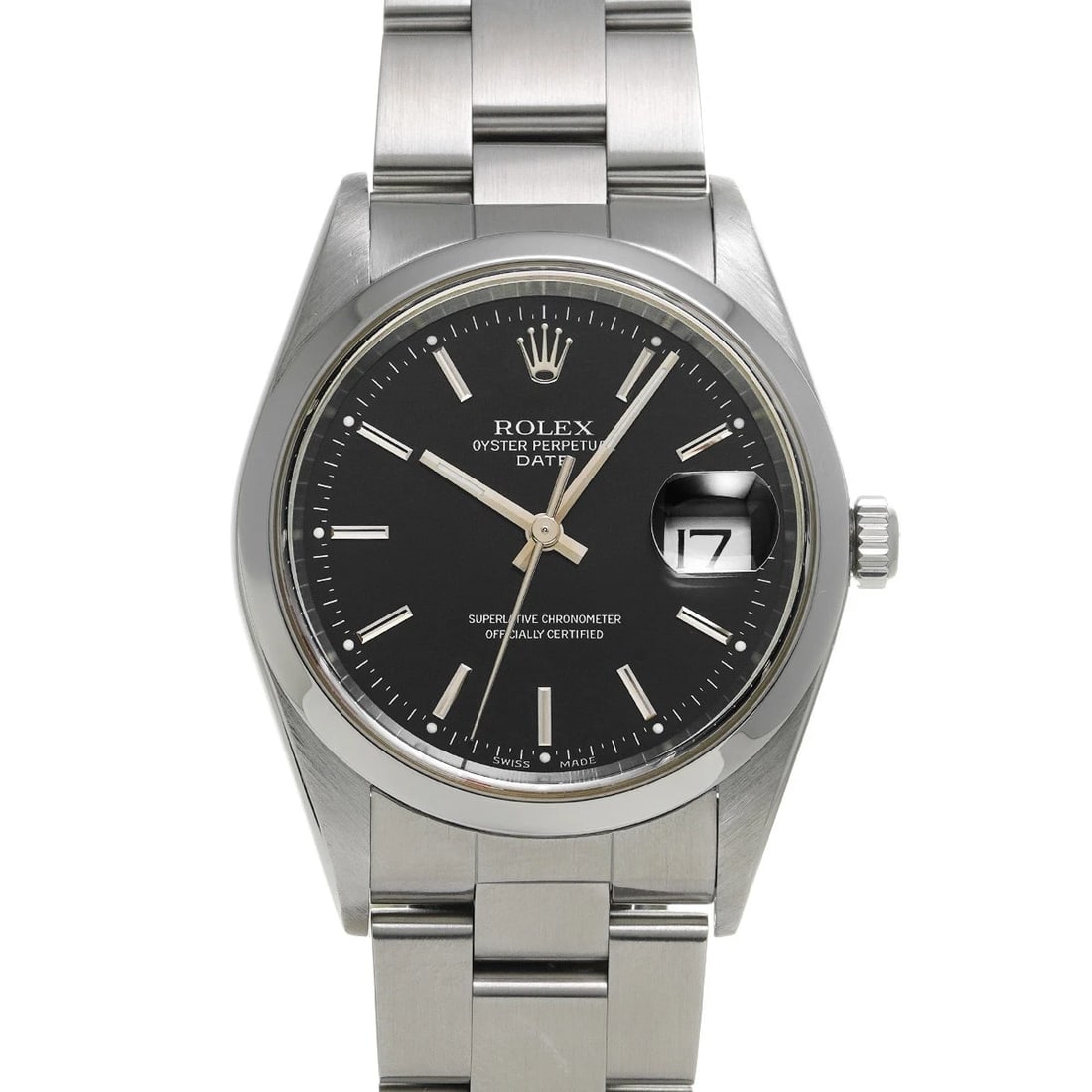 ROLEX OYSTER PERPETUAL BACK WATCH: ROLEX Oyster Perpetual back WATCH Brand: ROLEX Type: Wristwatch Material: Band Material Stainless steel, Case Material Stainless steel Color: Dial Color black Size: Case H/about 34mm W/about 34mm
