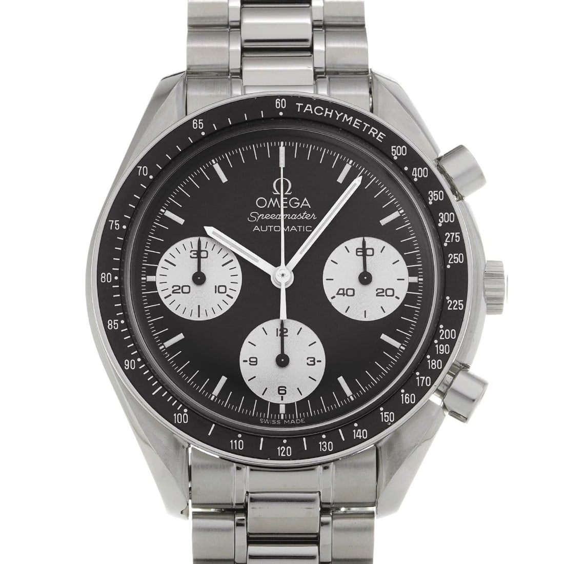 OMEGA SPEEDMASTER CHRONOGRAPH BLACK SILVER WATCH (1 of 4)