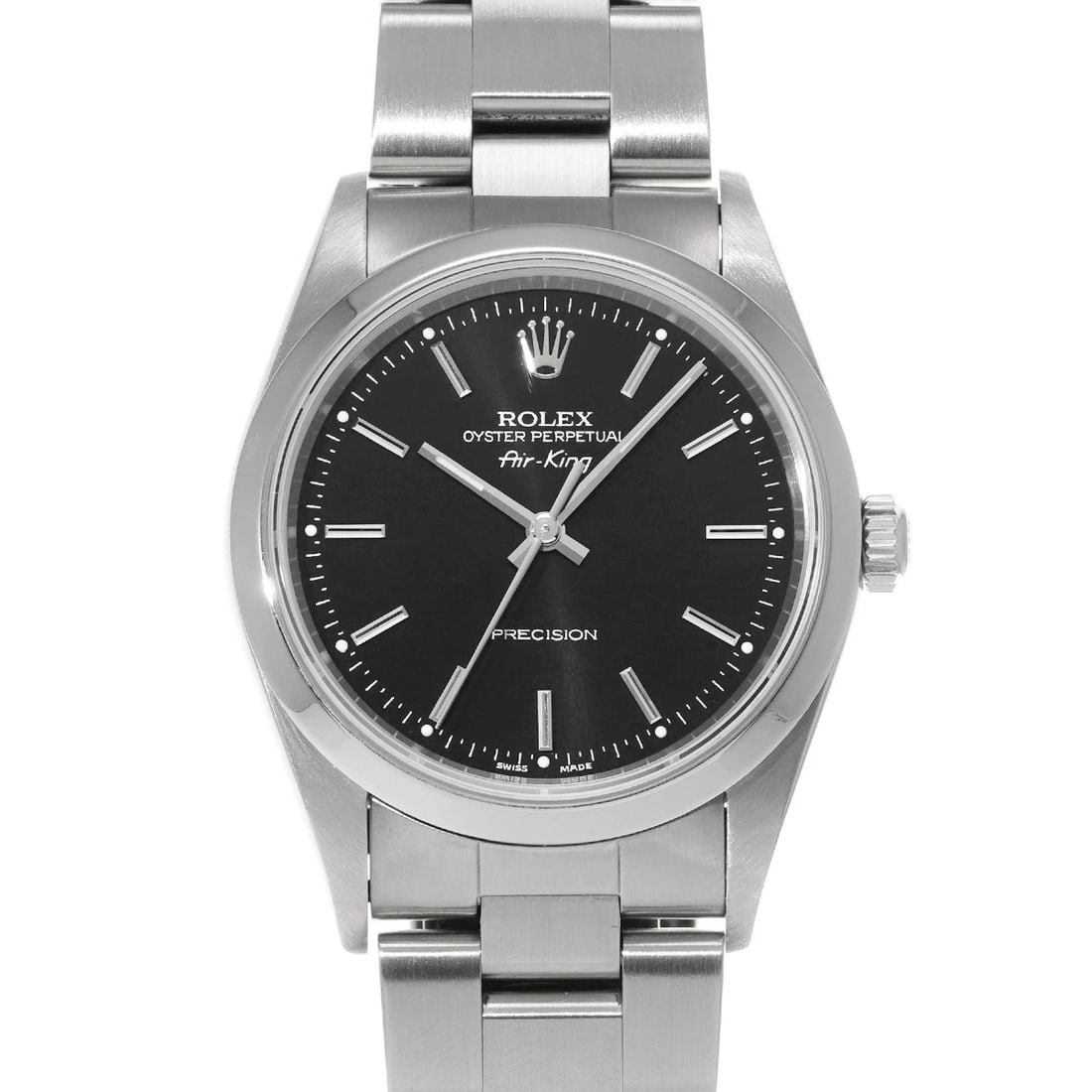 ROLEX AIRKING BLACK WATCH: ROLEX AirKing black WATCH Brand: ROLEX Type: Wristwatch Material: Band Material Stainless steel, Case Material Stainless steel Color: Dial Color black Size: Case H/about 34mm W/about 34mm