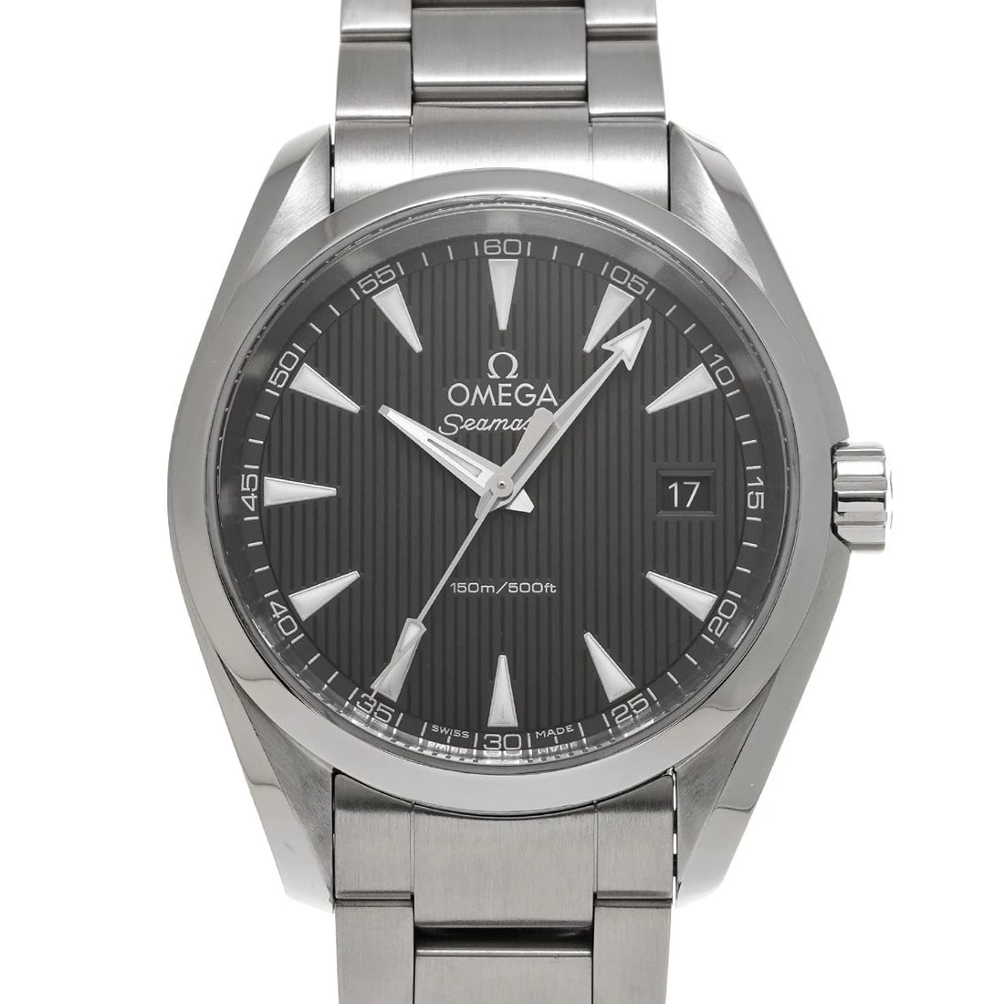 OMEGA SEAMASTER AQUA TERRA QUARTZ GRAY WATCH: OMEGA Seamaster Aqua Terra Quartz gray WATCH Brand: OMEGA Type: Wristwatch Material: Band Material Stainless steel, Case Material Stainless steel Color: Dial Color gray Size: Case H/about 38.5mm W