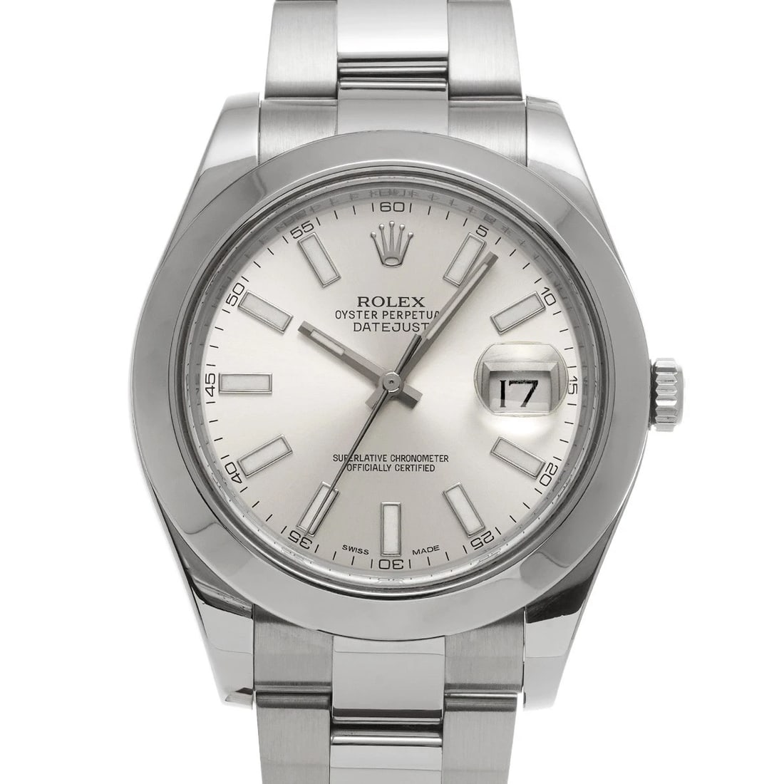 ROLEX DATEJUST SILVER WATCH: ROLEX Datejust Silver WATCH Brand: ROLEX Type: Wristwatch Material: Band Material Stainless steel, Case Material Stainless steel Color: Dial Color Silver Size: Case H/about 41mm W/about 41mm D/abo